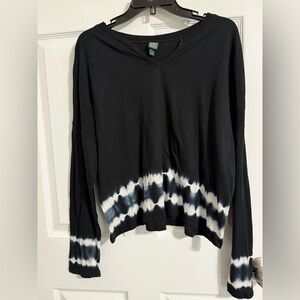 Wild Fable Black and White Tie-Dye Shirt